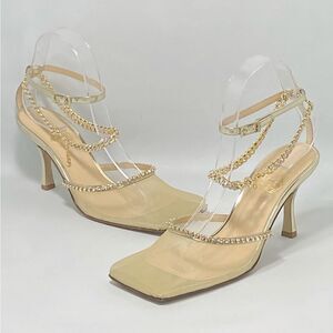 Nalebe Stellar Crystal-Embellished Ankle-Strap Pumps size 38